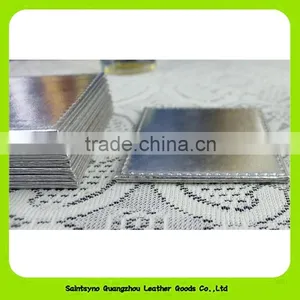 10*10cm Square Set of 8 PU Leather Coasters Cup Mats 16020 thumbnail-2