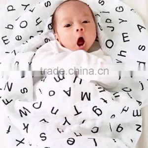 Wholesale Custom Bamboo Cotton Swaddle Blanket, Baby Swaddle Muslin thumbnail-2