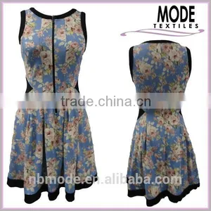 Sleeveless Printed Floral Vest Fashion Dress Jumper Skirt thumbnail-1