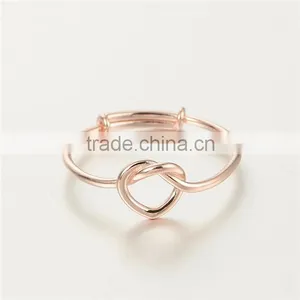 Simple Design 925 Silver Wedding Rose Gold Rings Without Stones thumbnail-1