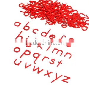 Montessori Educational Learning Tools Small Moveable Alphabet(print Red) thumbnail-1