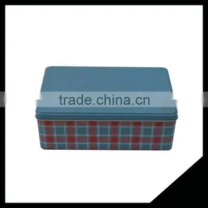 Elegant And Pretty Rectangle Hinged Biscuit Metal Tin Box thumbnail-1
