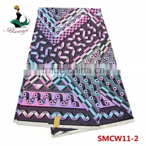 2016 Fashion Real Wax Fabric African Printed Wax Fabric SMCW14 High Quality thumbnail-4