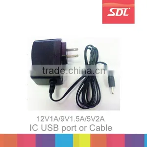 Factory 12V1A/9V1.5A 5V2A AU UK EU US Plug Wall Charger Adapter With Cable, Usb Travel Chargers Adapter OEM thumbnail-1