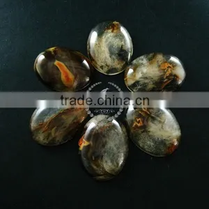 30x40mm Big Oval Yellow Brown Artificial Cloudy Pattern Glass Cabochon DIY Jewelry Supplies Findings 4120090 thumbnail-1