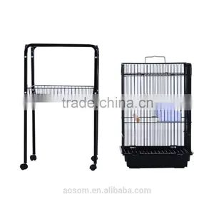 Pawhut 51" Black Metal Bird Cage thumbnail-4