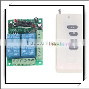 4 Ch Wireless Remote Control Transmitter and 12V Wireless Universal Remote Control Receiver Controller Set White thumbnail-1