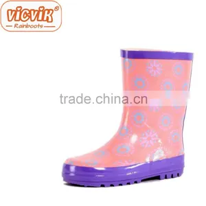 Children Cheap Pink Rubber Boots thumbnail-1