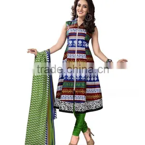 Multi Color Indian Printed Dress thumbnail-1