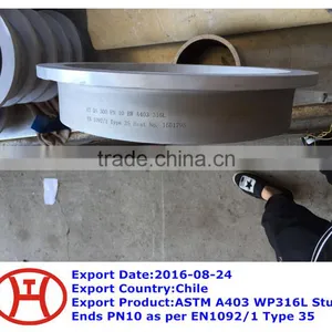 ASTM A403 WP316L Stub Ends PN10 as per EN1092/1 Type 35 thumbnail-1