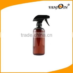 16oz Empty Amber Plastic Spray Bottle With Black Trigger Wholesale thumbnail-4