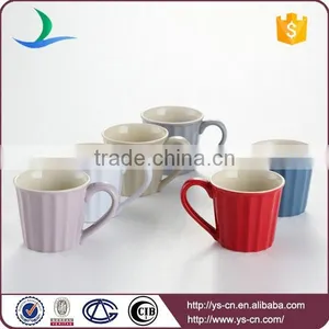 Ceramic Glazed Embossed Mugs With Handle Wholesale thumbnail-1