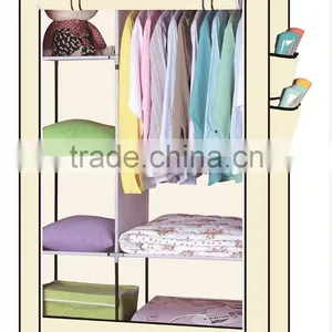 Portable Clothes Closet Non-woven Fabric Wardrobe Storage Shelf Organizer thumbnail-2