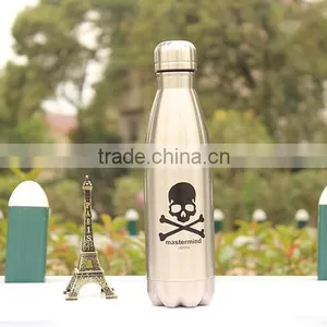 500ml Stainless Steel Skull Printing Water Bottle Outdoor Sports Water Bottle thumbnail-2