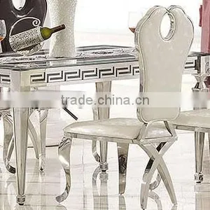 TH375 Hot Selling Modern Tempered Glass Dining Table Set thumbnail-1