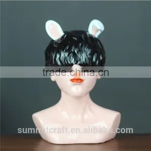 Fashion Stylish Bunny Girl Art Piece Bust Statue thumbnail-1