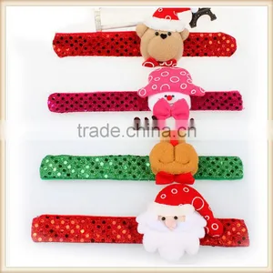 Xmas Gift Red Slap Circle Bangle Bracelet Christmas Ornament Party Decoration thumbnail-1