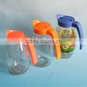 1.2L Glass Water Jug Carafe With Screw Cap D001 thumbnail-1