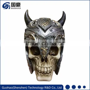 Halloween Props Ox Horn Skeleton Resin Skull Knight thumbnail-1