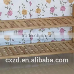 Modern Style Simple Design Two-tier Walnut Shoe Rack thumbnail-3