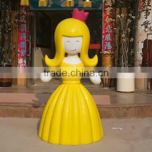 FRP Cartoon Girl Figurine thumbnail-1