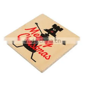 2017 Natural Wood Coaster for Christma Decoration Made in China thumbnail-1