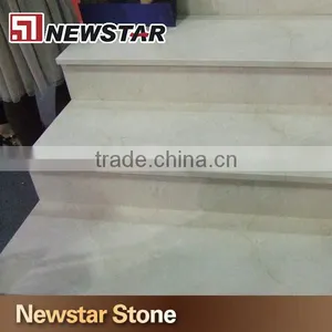 Polished Beige Marble Staircase Creme Marfile Staircase Steps thumbnail-1