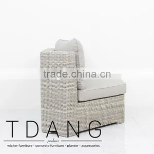 Sedona Wicker Bench Corner - Outdoor Poly Rattan Furniture thumbnail-3