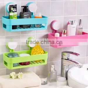 Plastic Storage Rack/kitchen Shelf With Strong Sucker thumbnail-1