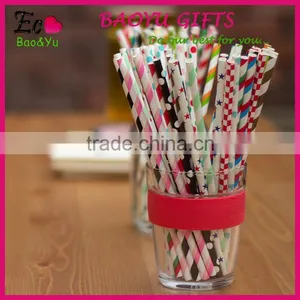 Colorful Long Paper Packing Straws For Birthday Wedding Valentine's Decorative Party Supplies Creative Drinking Straws In Bulk thumbnail-1