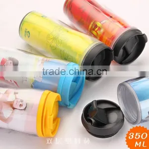 2015 Hot Sale Colourful Plastic and Stainless Steel Coffee Cup thumbnail-2