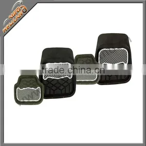 Black PVC With White Mesh Car Mats thumbnail-1