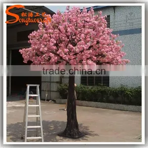 Silk Artificial Indoor Japanese Cherry Blossom Trees Branch for Hotel Wedding Decor thumbnail-3