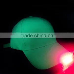 New 2016 5 Panel 100% Acrylic Promotional Baseball Cap Pure Color Led Light Cap thumbnail-2