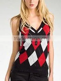8KN051 Argyle Tank Top Knitwear thumbnail-1