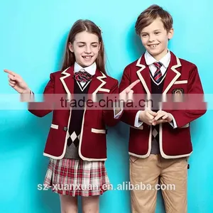 Custom New Design High Quality Primary School Uniform for Girls and Boys thumbnail-1