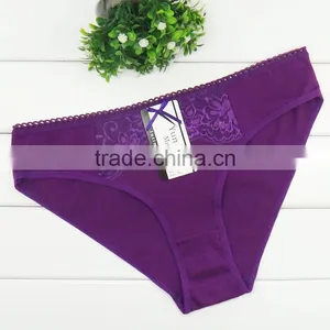 Plain Color Ladies Briefs Cotton Material and Sex Underwear Product Type Sexy Lingerie thumbnail-5