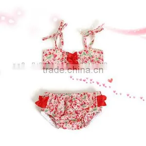 2017 Summer Soft Cotton Boutique Print Young Girl Swimsuit Pattern thumbnail-6