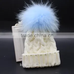 Children Fur Pompom Hat Baby Boys Girls Winter Beanie Hats Wool Knitted Caps For Kids 2016 Hot Sale thumbnail-4