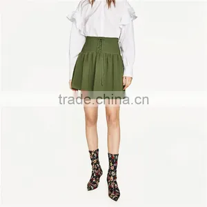 2017 OEM Spring Pleated Young Mini Oasis Skirts With Cords thumbnail-2
