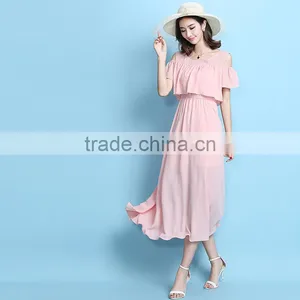 More Colors To Choice Off The Shoulder Woman One-Piece Dress thumbnail-4
