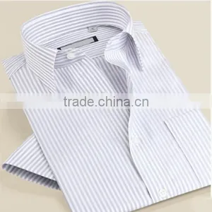 New Style 2016 Men Striped Short Sleeve Casual Dress Shirt , Men Garment thumbnail-2