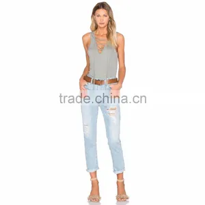 One Piece Lace Up Cotton Lycra Short Camisole thumbnail-4