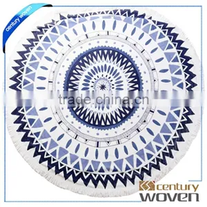 Circle Beach Towel With Tassels thumbnail-3