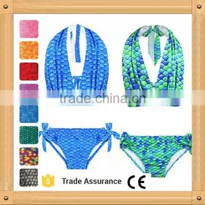 Sublimation Printing Mermaid Pattern Design Swimsuit for Little Girls thumbnail-5