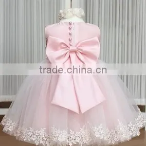 2014new Design Girl Party Fancy Princess Dress Latest Chiffon Childrens Pink Frilly Dresses thumbnail-1