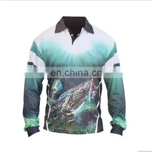 OEM Round Neck Fishing Shirts&polyester Fishing Shirt&quick Dry Fishing Shirts thumbnail-5