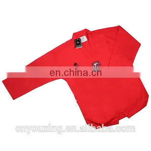 Custom Red Taekwondo Dobok thumbnail-1
