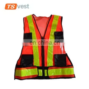 2017 Custom PVC Reflective Strips Traffic Security Vest thumbnail-1