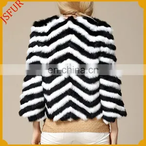 Fashion Newest Hot Sale Rabbit Real Fur Women's Coat thumbnail-3